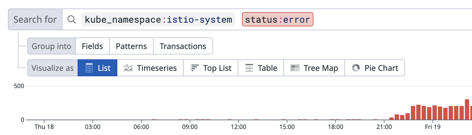 datadog error log