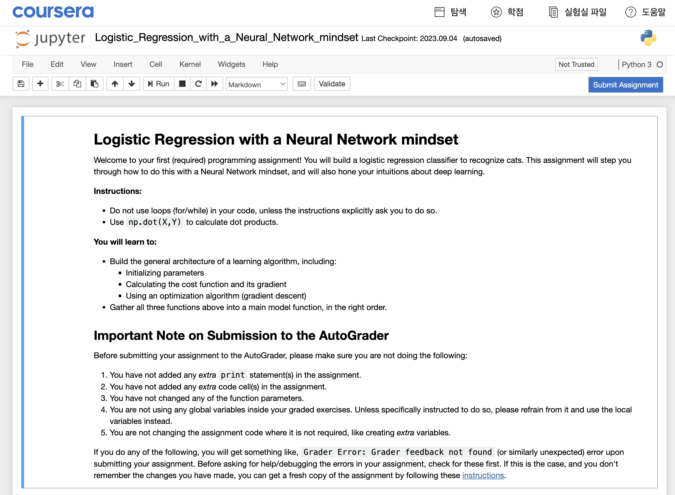 Coursera- Jupyter Notebook